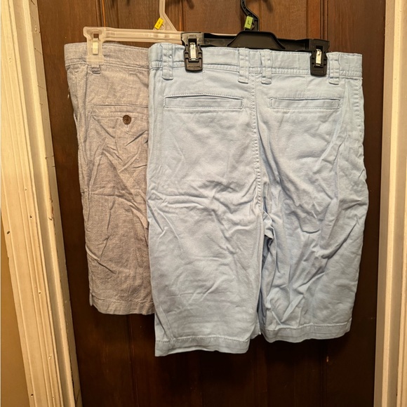Set of 2 Boys Size 18 Dress Shorts: Gray & Light Blue - Picture 6 of 8